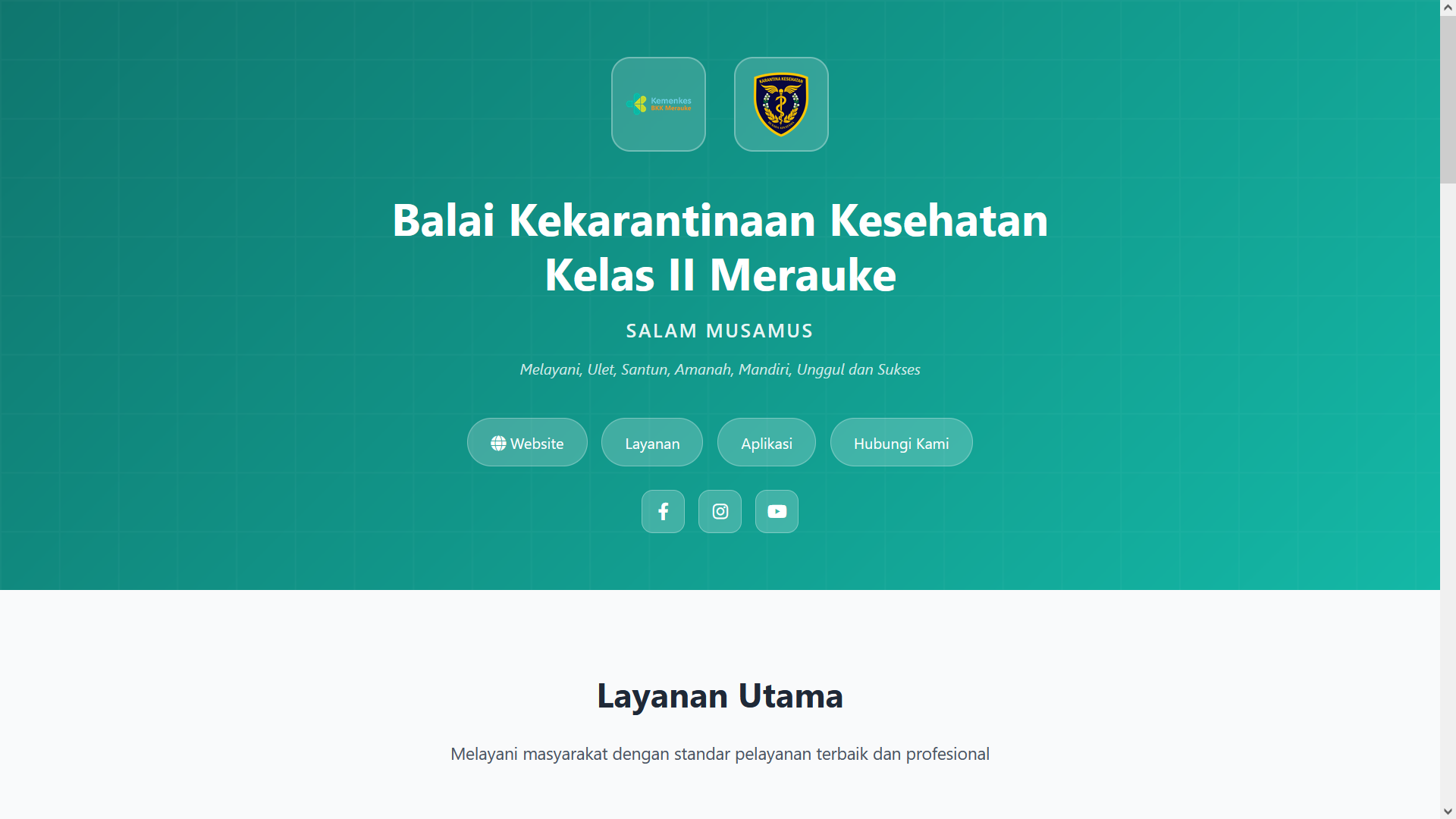 Tampilan Website SIMEMBER BKK Merauke